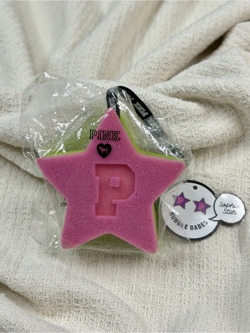 Vintage Y2K PINK Bubble Babes Sophie Star Sponge NIP